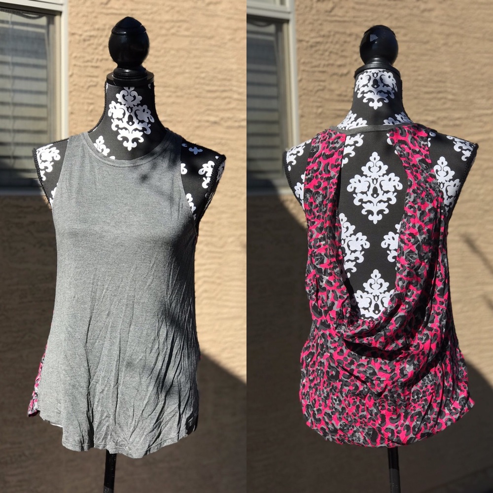 Juicy Couture Hot Pink Cheetah Open Back Top